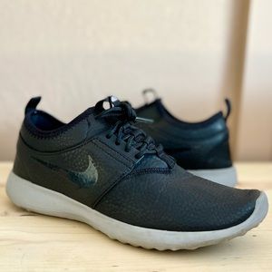 Black Leather Nike Sneakers